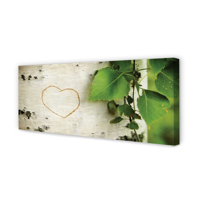 Slika na platnu Srce breza listi