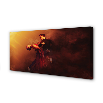 Slika na platnu Ljudje plešejo dež dim