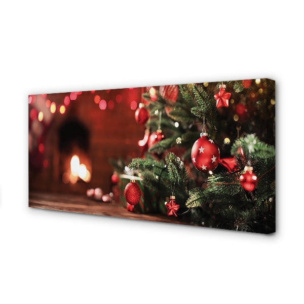 Slika na platnu Božično drevo baubles luči darila