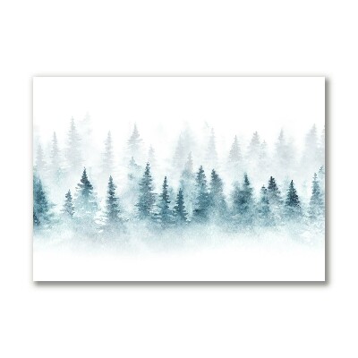 Slika na platnu Gozd božični drevo sneg