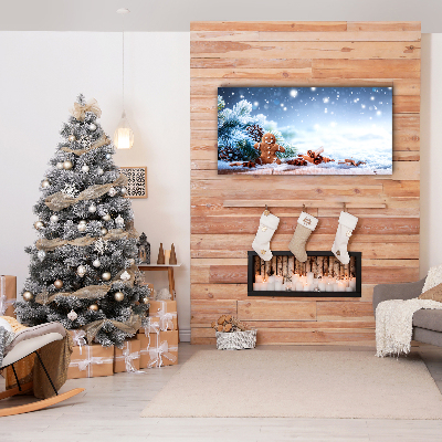 Slika na platnu Božič Gingerbread Snow Božično drevo