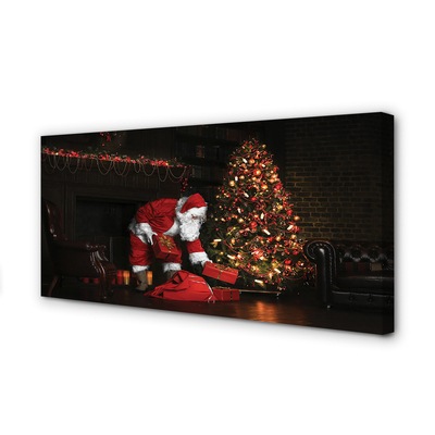 Slika na platnu Božični drevo dekoracijo darila claus