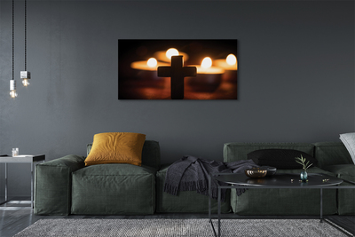 Slika na platnu Križ sveč