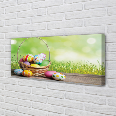 Slika na platnu Košarica jajce travnik