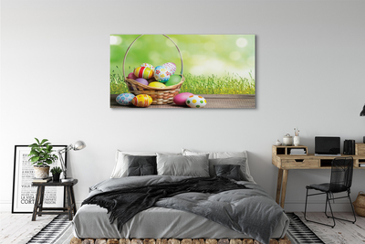 Slika na platnu Košarica jajce travnik