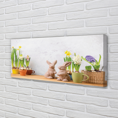 Slika na platnu Cvetje zajci