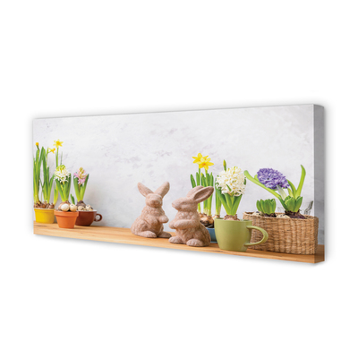 Slika na platnu Cvetje zajci