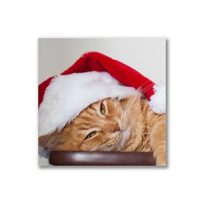 Slika na platnu Cat Cap Santa Claus