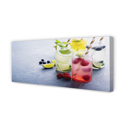 Slika na platnu Cocktail maline apno limone