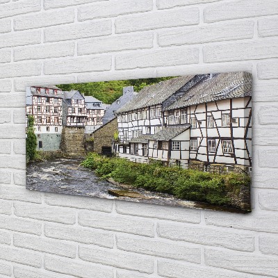 Slika na platnu Nemčija stara zgradba reka