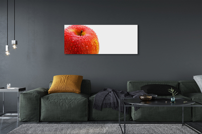 Slika na platnu Vodne kapljice na jabolko