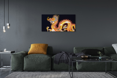 Slika na platnu Golden japonski dragon