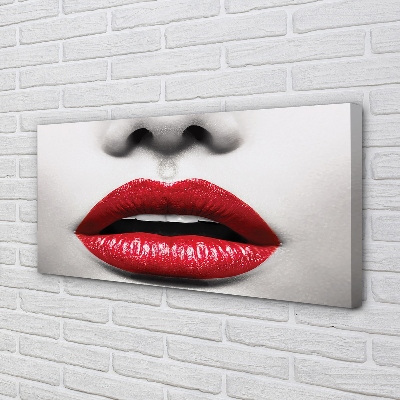 Slika na platnu Rdeče ustnice nos ženska