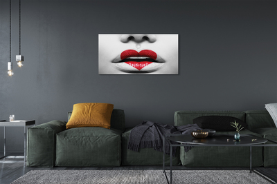 Slika na platnu Heart ustnice ženska