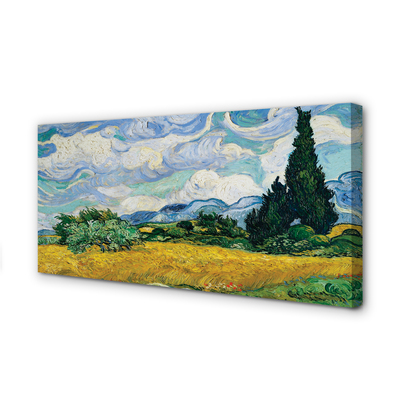 Slika na platnu Art travnik ciprese