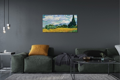 Slika na platnu Art travnik ciprese