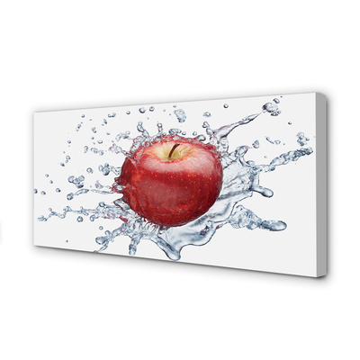 Slika na platnu Rdeče jabolko v vodi