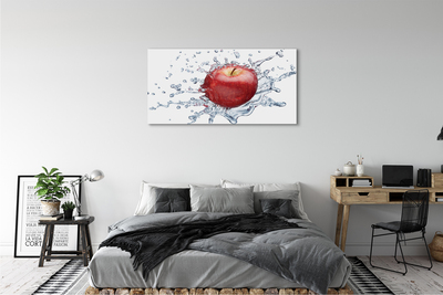 Slika na platnu Rdeče jabolko v vodi