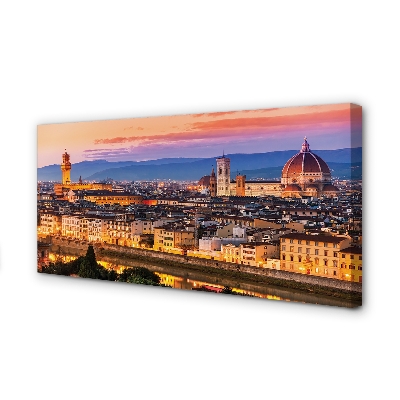 Slika na platnu Italija panorama noč katedrala