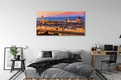 Slika na platnu Italija panorama noč katedrala