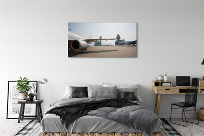 Slika na platnu Letališče letalo nebo stavbe