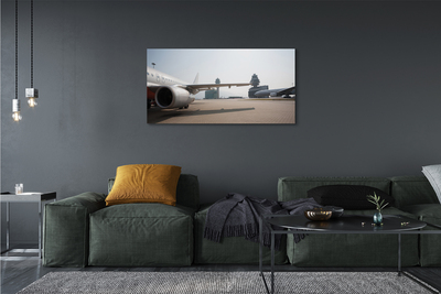 Slika na platnu Letališče letalo nebo stavbe