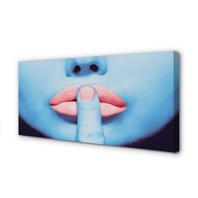 Slika na platnu Ženska neon ustnice