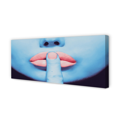 Slika na platnu Ženska neon ustnice