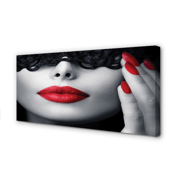 Slika na platnu Rdeče ustnice ženska