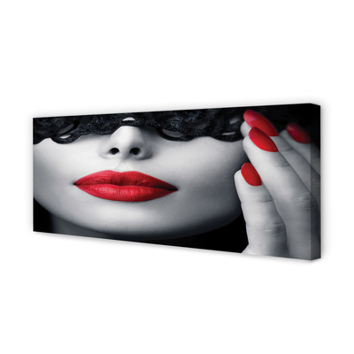 Slika na platnu Rdeče ustnice ženska