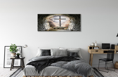 Slika na platnu Jama svetlobe cross jezus