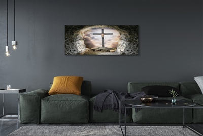 Slika na platnu Jama svetlobe cross jezus