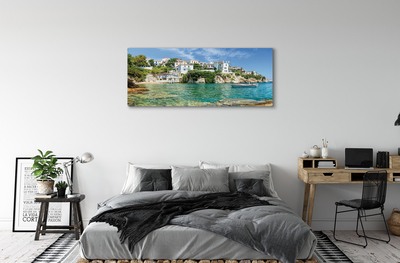 Slika na platnu Morje grčija mestnega življenja