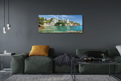 Slika na platnu Morje grčija mestnega življenja