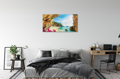 Slika na platnu Grčija obala čeri cvetje