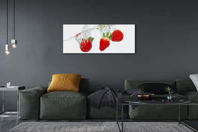 Slika na platnu Water strawberry belo ozadje