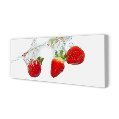 Slika na platnu Water strawberry belo ozadje