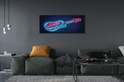 Slika na platnu Kitara neonska reklama