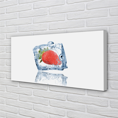 Slika na platnu Strawberry ledena kocka