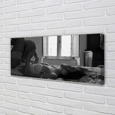 Slika na platnu Leži ženska na okencu