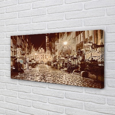 Slika na platnu Gdansk staro mestno jedro night
