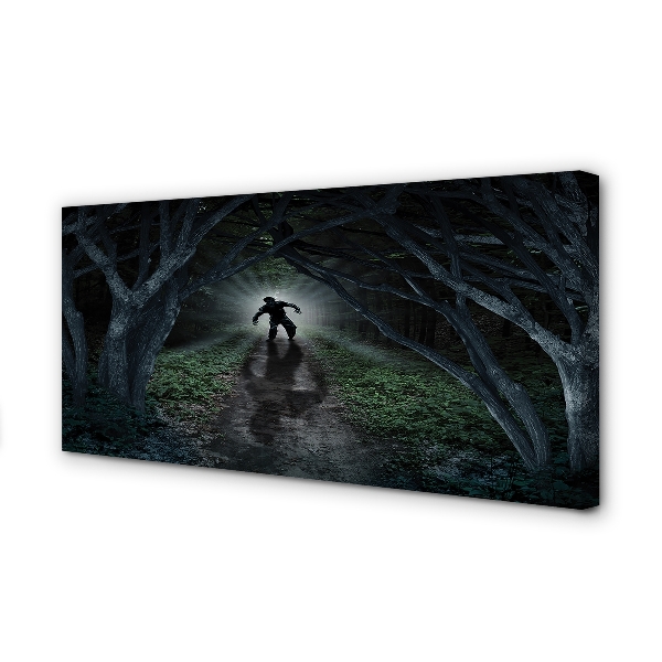 Slika na platnu Obrazec dark gozd drevo