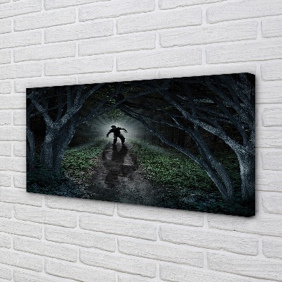 Slika na platnu Obrazec dark gozd drevo