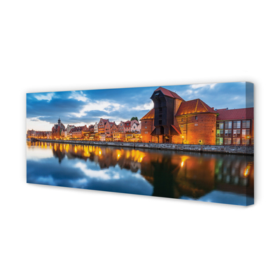Slika na platnu Gdansk reka stavbe