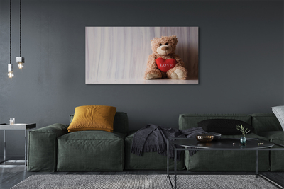 Slika na platnu Srce teddy bear