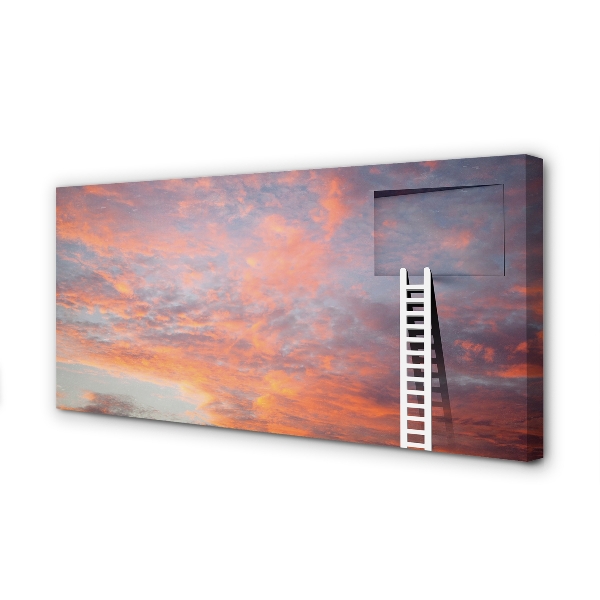 Slika na platnu Ladder sončni zahod nebo