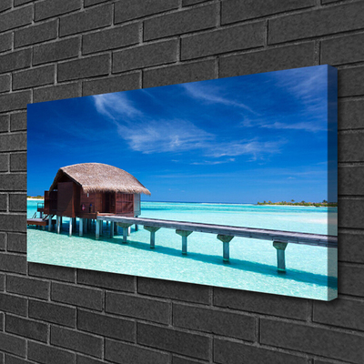 Slika na platnu Sea beach house arhitektura