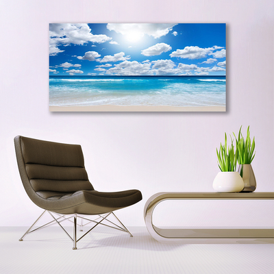 Slika na platnu Oblaki landscape beach morje