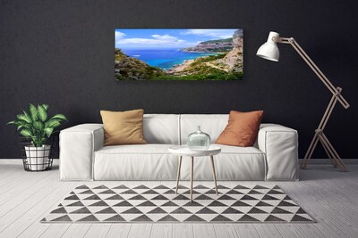 Slika na platnu Sea beach mountain landscape
