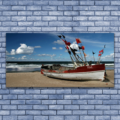 Slika na platnu Čoln sea beach landscape